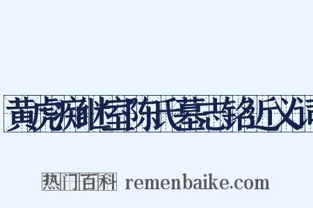黄虎痴继室陈氏墓志铭近义词是什么意思的图片